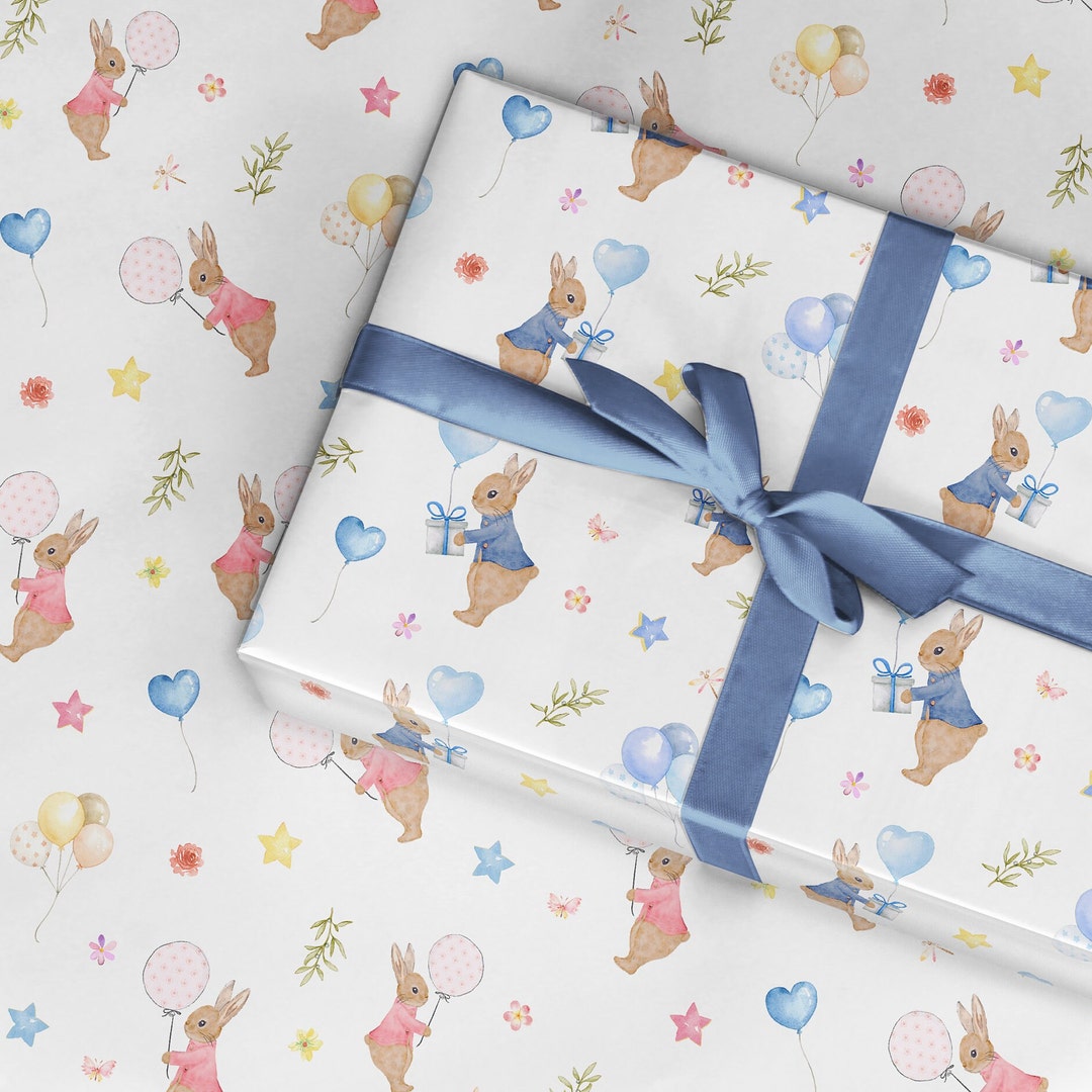 New Baby Wrapping Paper, Baby Shower Gift Wrap, Baby Boy or Girl ...