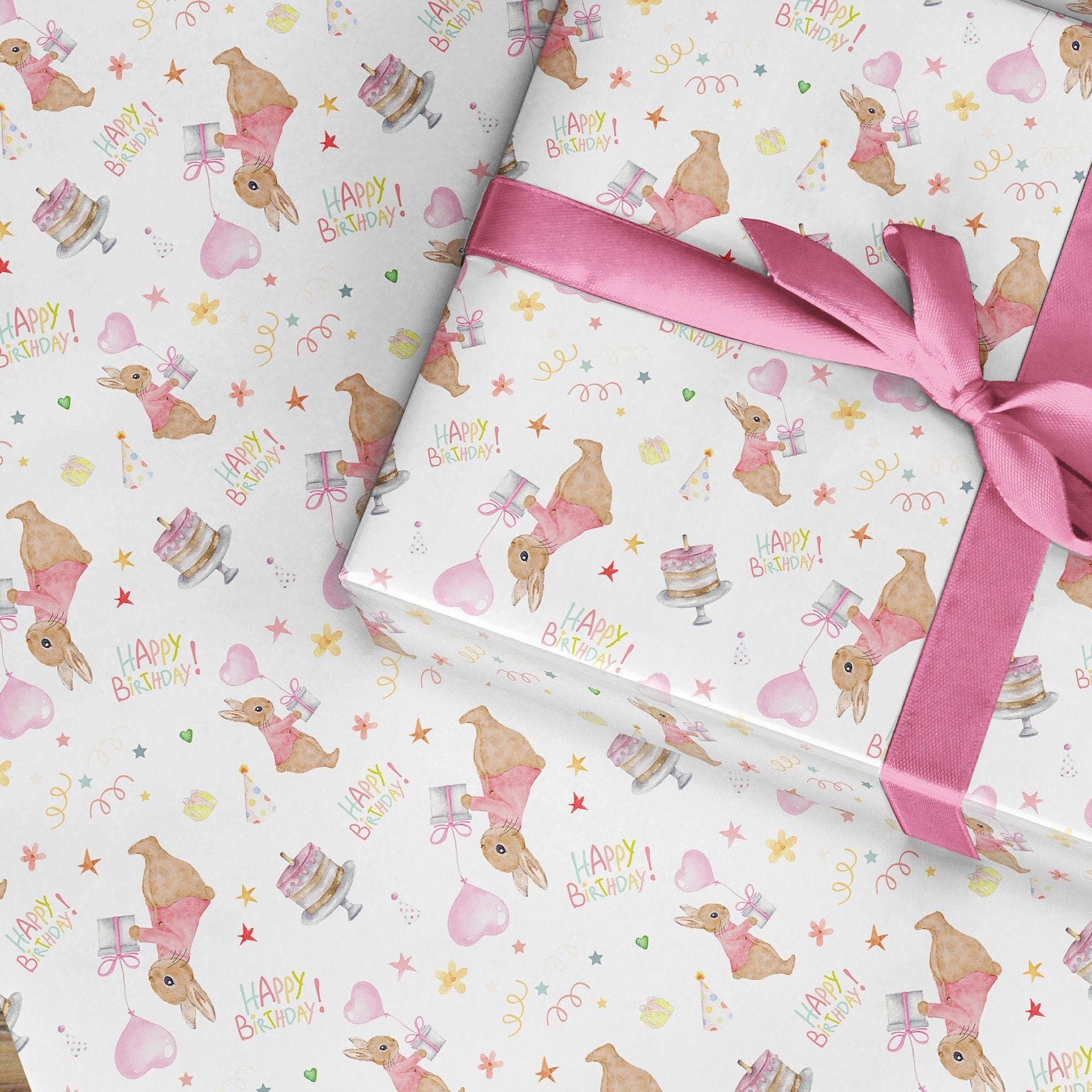 Wrapping Paper Roll 1st Birthday Girl Wrapping Paper Any Age - Etsy