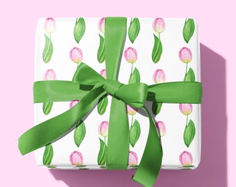 Tulip wrapping paper, botanical wrapping paper, spring luxury gift wrap sheets, classic pretty paper, mothers day wrapping paper Design 6