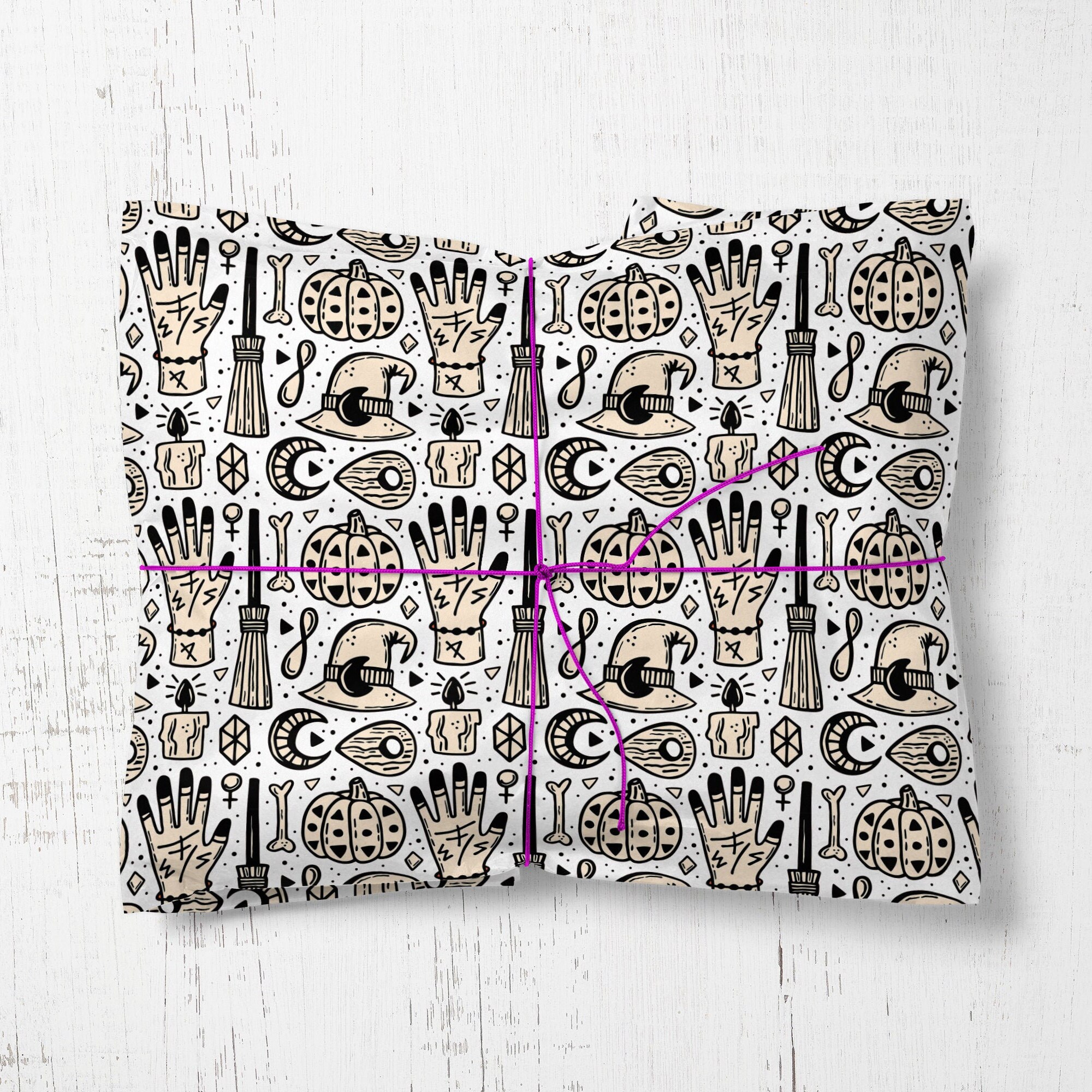 Witch Wrapping Paper Roll, Wizard Wrapping Paper