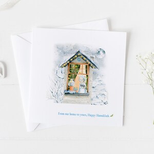 Chanoeka Card, Chanukah Celebration Card, Chanoeka Sameach, Chag Urim Sameach - Kerstkaart, Chanukah Joods Festival van Licht