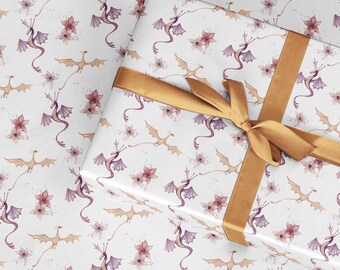 Dragon Wrapping Paper: Mythical Creature Gift Wrap