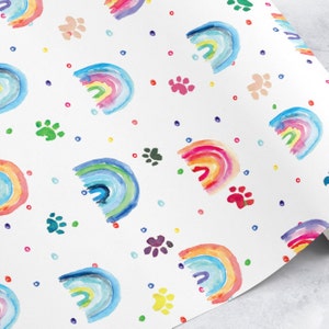 Wrapping Paper Roll,  Rainbow Bridge Pet Memorial wrapping paper gift wrap,