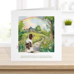 Springer Spaniel Hund Gedenkkarte, Regenbogenbrücke Haustierverlustkarte Tiertrauerkarte, Entschuldigung für Ihren Verlusthundekarte, Karte einschlafen lassen,