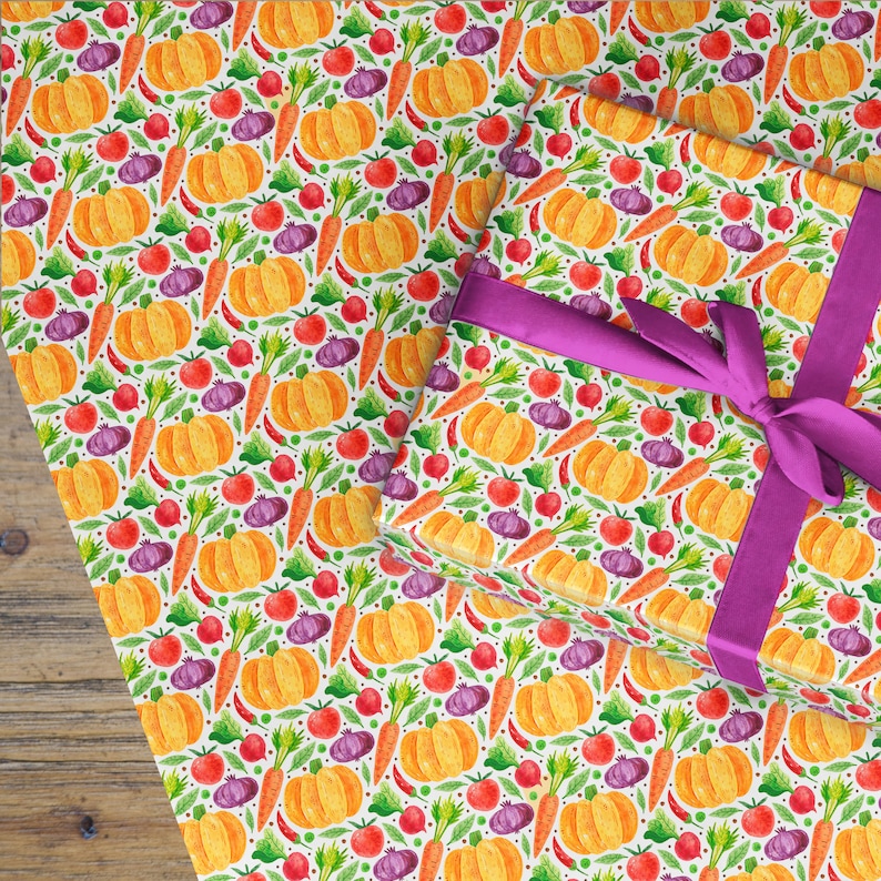 vegetable eating food paper allotment gift smallholder present cooking paper decopatch paper ingredi Soup wrapping paper gardening gift