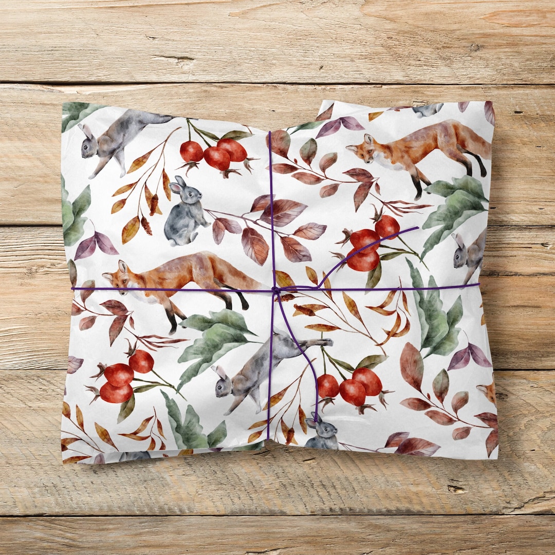 Fox Christmas Wrapping Paper 