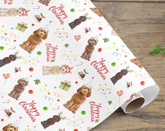 Cockapoo Christmas Wrapping Paper - Dog pet
