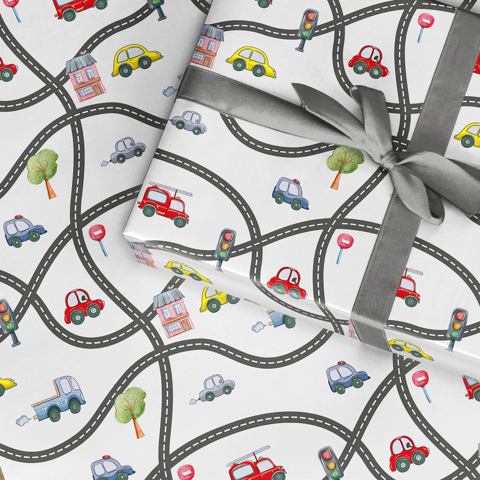 Wrapping Paper Roll Car Wrapping Paper Gift Wrap 1st Car - Etsy