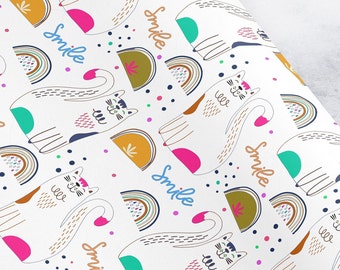 Wrapping Paper Roll,  Cats  cat  paper colourful cats  cat dog animals