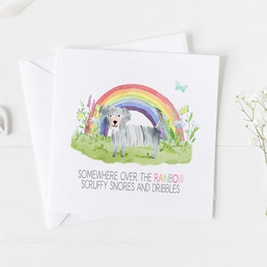 Carte commémorative d'animal de compagnie de chien.  Cadeau commémoratif pour votre animal de compagnie v4