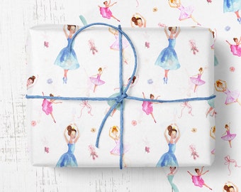 Ballet Wrapping Paper: Ballerinas, Tutus, Slippers Design