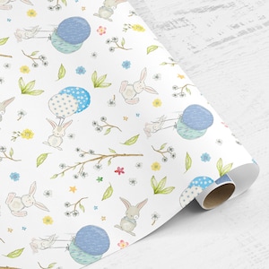 Rollo de papel de regalo para regalo de bautizo, papel de regalo de bautizo de padrinos rosa/azul, papel de regalo de madrina y padrino