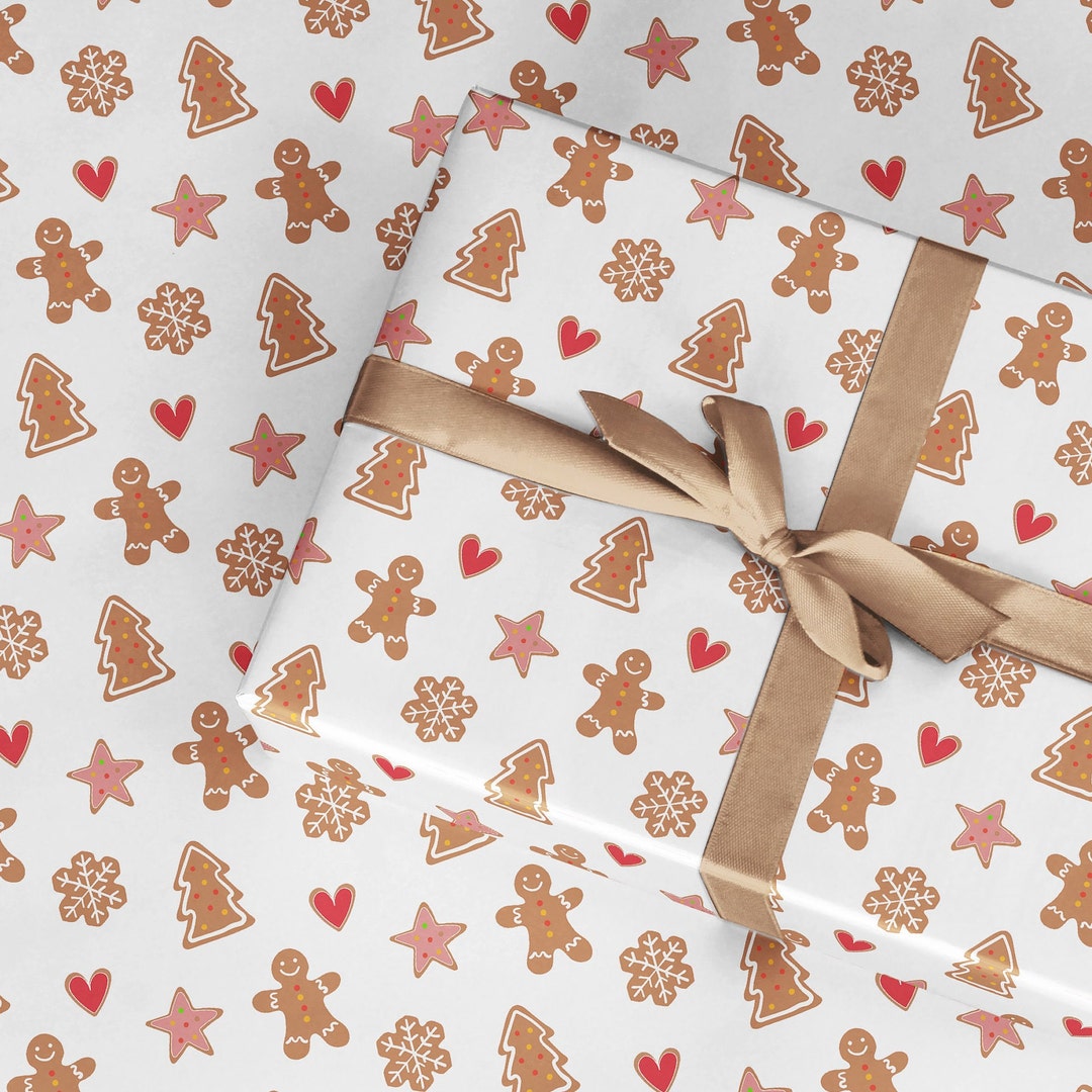 Religious Christmas Wrapping Paper Elegant Gift Wrap Cute Cartoon
