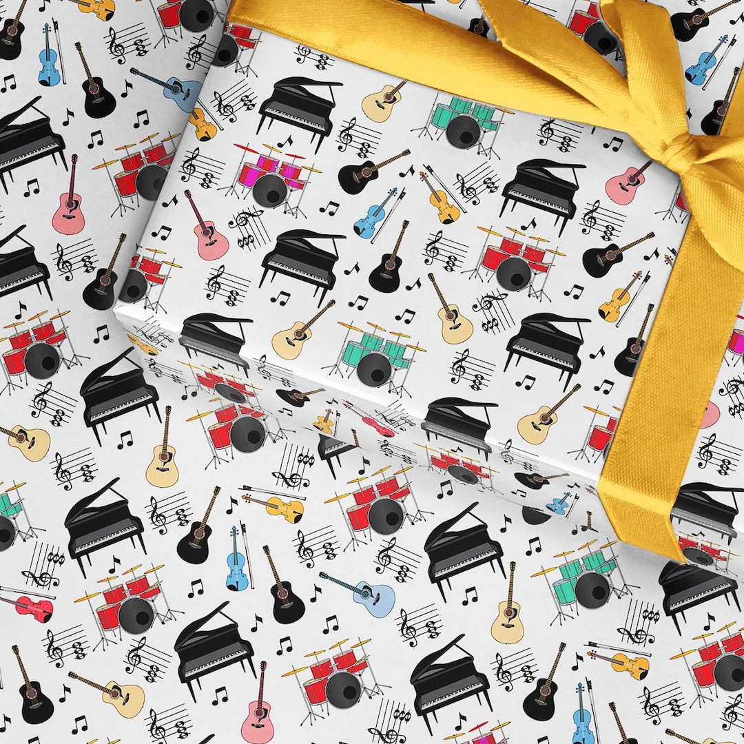 Music Wrapping Paper, Fathers Day Wrapping Paper, Piano Wrapping Paper