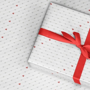 Papel de embrulho de mini coração, papel de embrulho de dia dos namorados, papel de embrulho para, embrulhe seus presentes de coração em lindo papel de embrulho, presente de esposa, ditsy