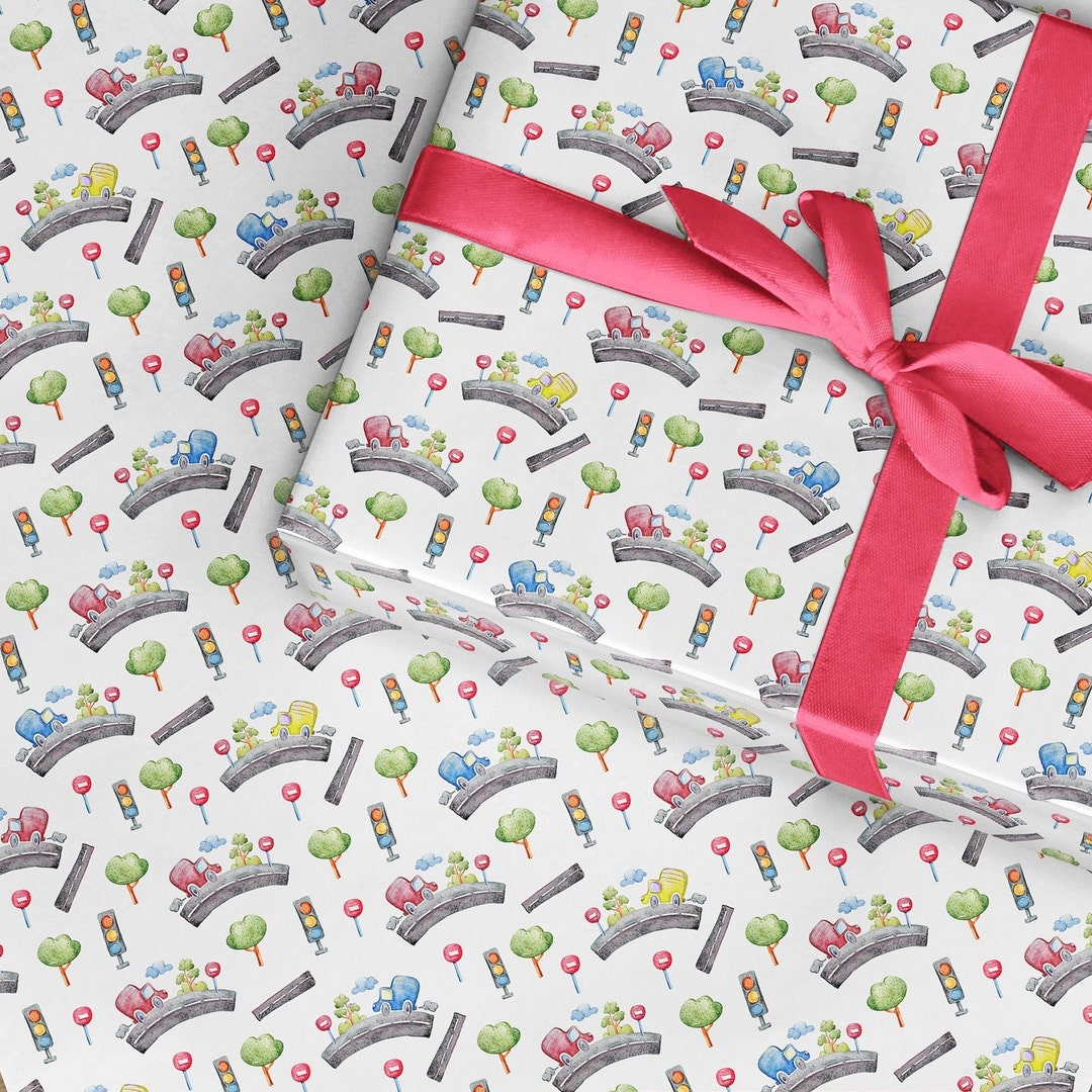 Construction Wrapping Paper Construction Birthday Paper, Birthday Wrapping  Paper, Transportation Birthday, Gift Wrap, Kids Wrapping Paper 