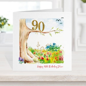 Elke leeftijd verjaardagskaart, 90e 80e 70e 60e 50e 40e 30e 100e verjaardagskaart