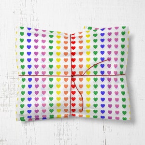 Hochzeit Geschenkpapier Rolle , Regenbogen Herz Valentine Frau Geschenk