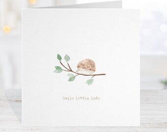 Hedgehog New Baby Card