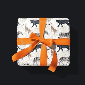 Rotolo di carta da regalo, Pantera Zebra, decoro Africa