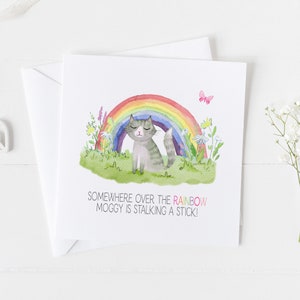 Carte commémorative d'animal de compagnie de chat.  Cadeau commémoratif pour votre animal de compagnie v5