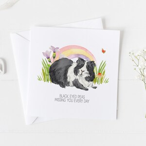 Cochon d'Inde. Carte commémorative pour animal de compagnie.  Cadeau commémoratif pour votre animal de compagnie v3