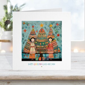 Carte de Noël lesbienne gay, Père Noël Lgbtq + Fierté, Dame de couple gay, Ethnique asiatique, .L1