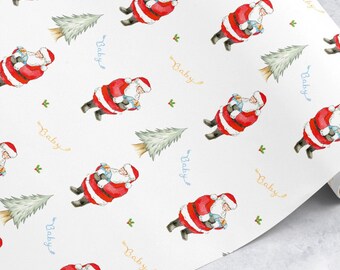 First Christmas Wrapping paper, Choice of blanket colour, Christmas Gift Wrapping Paper