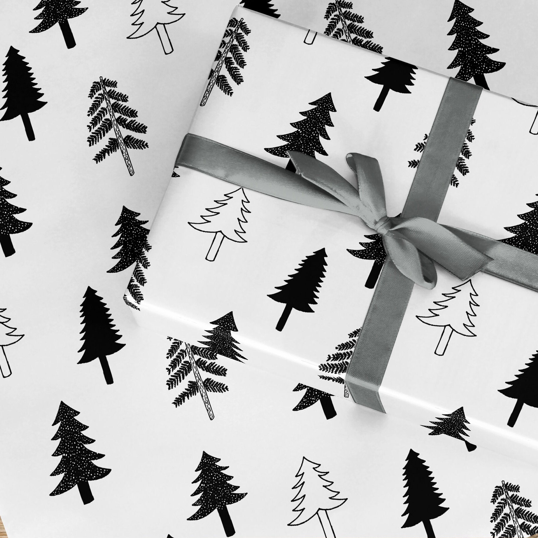 Black and White Wrapping Paper