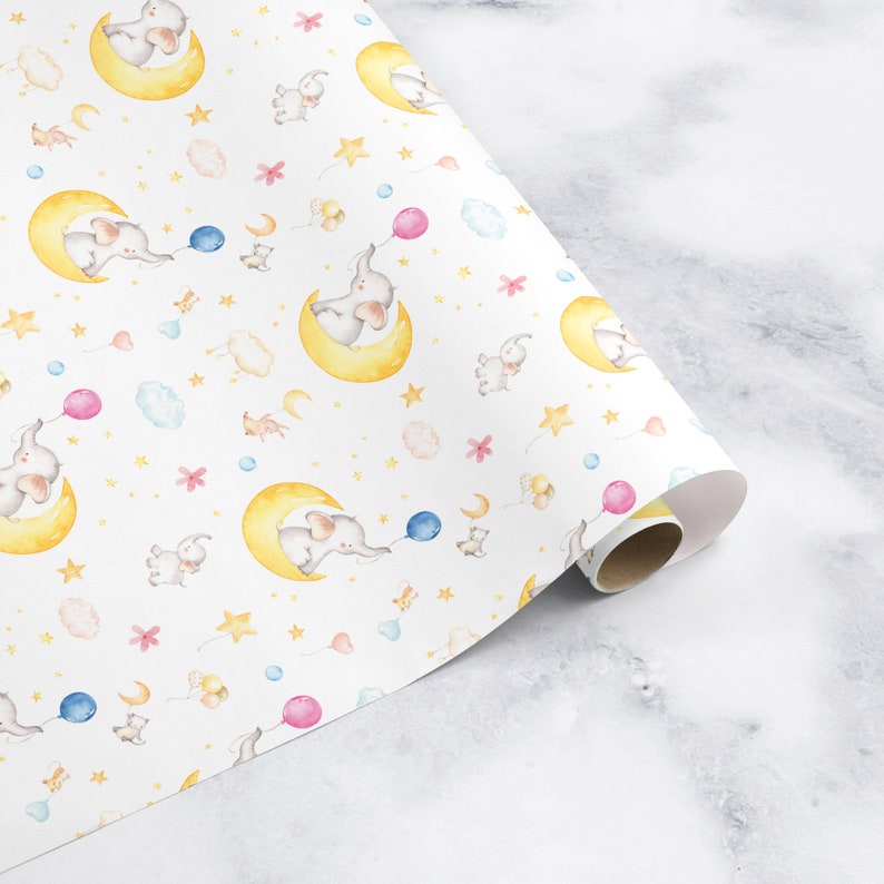 New boy wrapping paper Baby Boys wrapping paper blue wrapping paper gift wrap