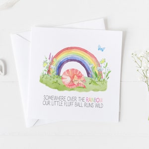Carte commémorative d'animal de compagnie de chat.  Cadeau commémoratif pour votre animal de compagnie v5