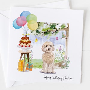 Cockapoo Geburtstagskarte & passendes Geschenkpapier, Geburtstagskarte Hund, Haustier Karte, Cockapoo Geschenke Dekor, Beste Freundin furbaby Geburtstag
