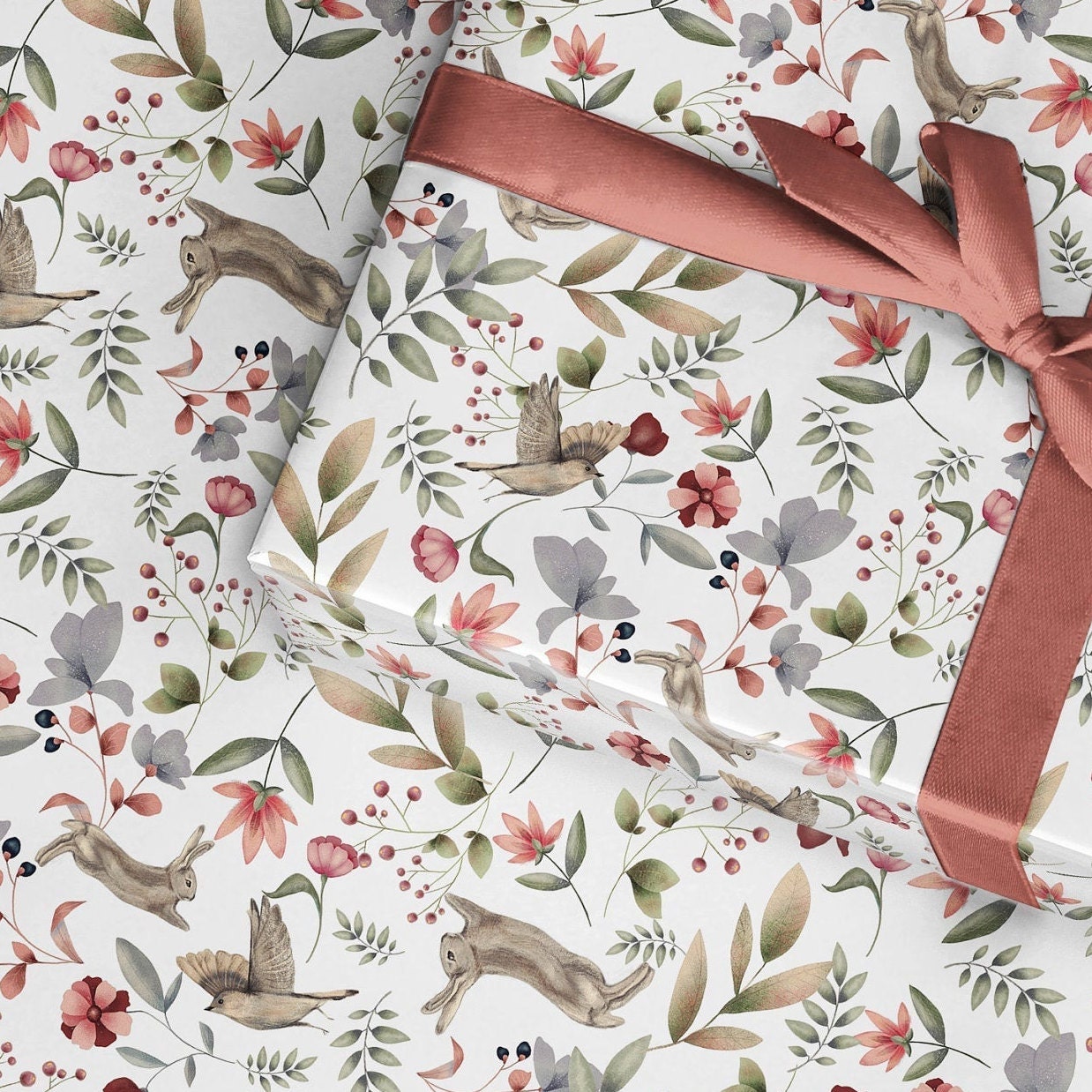 Woodland Botanical Wrapping Paper by Cass Loh