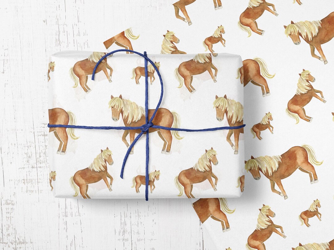 Horse Wrapping Paper Horse Gift Wrap Pony Gift Wrapping - Etsy