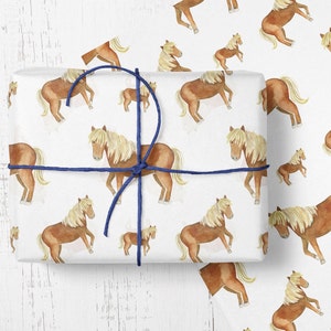 Papier cadeau cheval, papier cadeau cheval, papier cadeau poney pour, emballage mignon, emballez votre cadeau de sellerie cheval dans du papier cheval, poney shetland