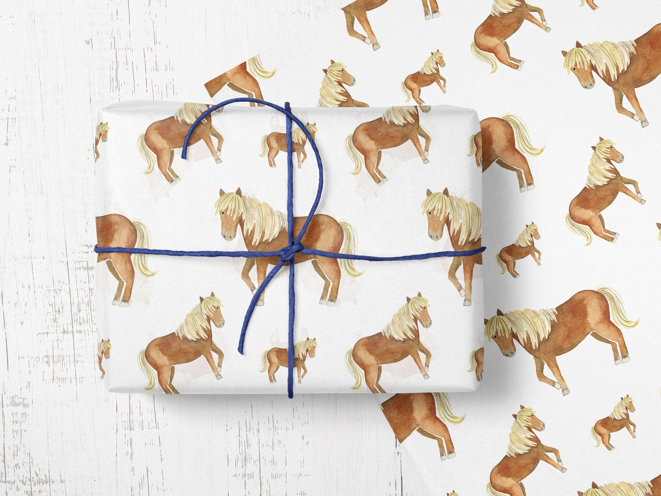 Horse wrapping paper horse gift wrap pony gift wrapping Etsy