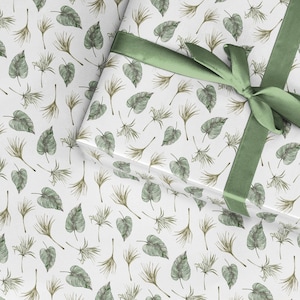 Papier d'emballage pour plantes, papier d'emballage de forêt tropicale, emballage cadeau mignon, papier d'emballage nature amazonienne tropicale, emballage pour papier d'anniversaire, feuilles