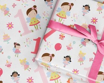 Fairy 1st Birthday Wrapping Paper