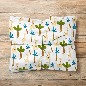 Carta da regalo giraffa, carta da regalo safari nella giungla, rotolo di carta da regalo con animali divertenti e originali nel Regno Unito, carta da regalo per baby shower e compleanni, decopatch