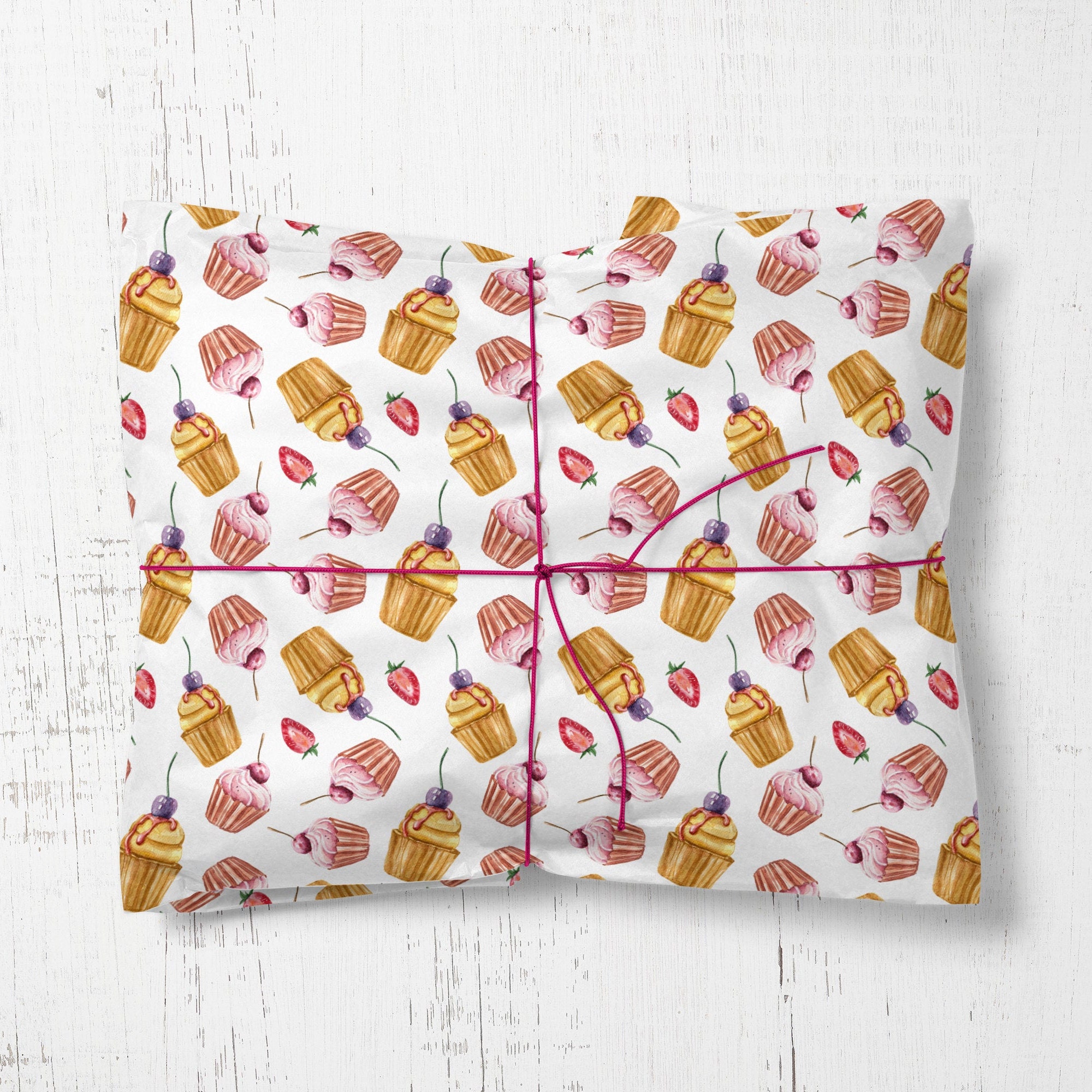 Cupcake Wrapping Paper Roll, cake wrapping paper, food decopatch paper