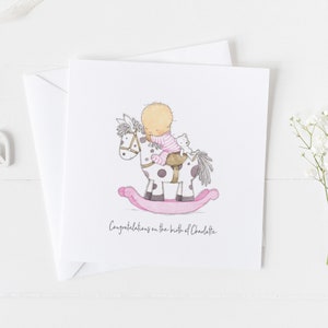 Nueva tarjeta de bebé personalizada para niñas y niños v5, Felicitaciones eres una nueva tarjeta de abuelo, tarjeta de hermana mayor, tarjeta de nueva madre