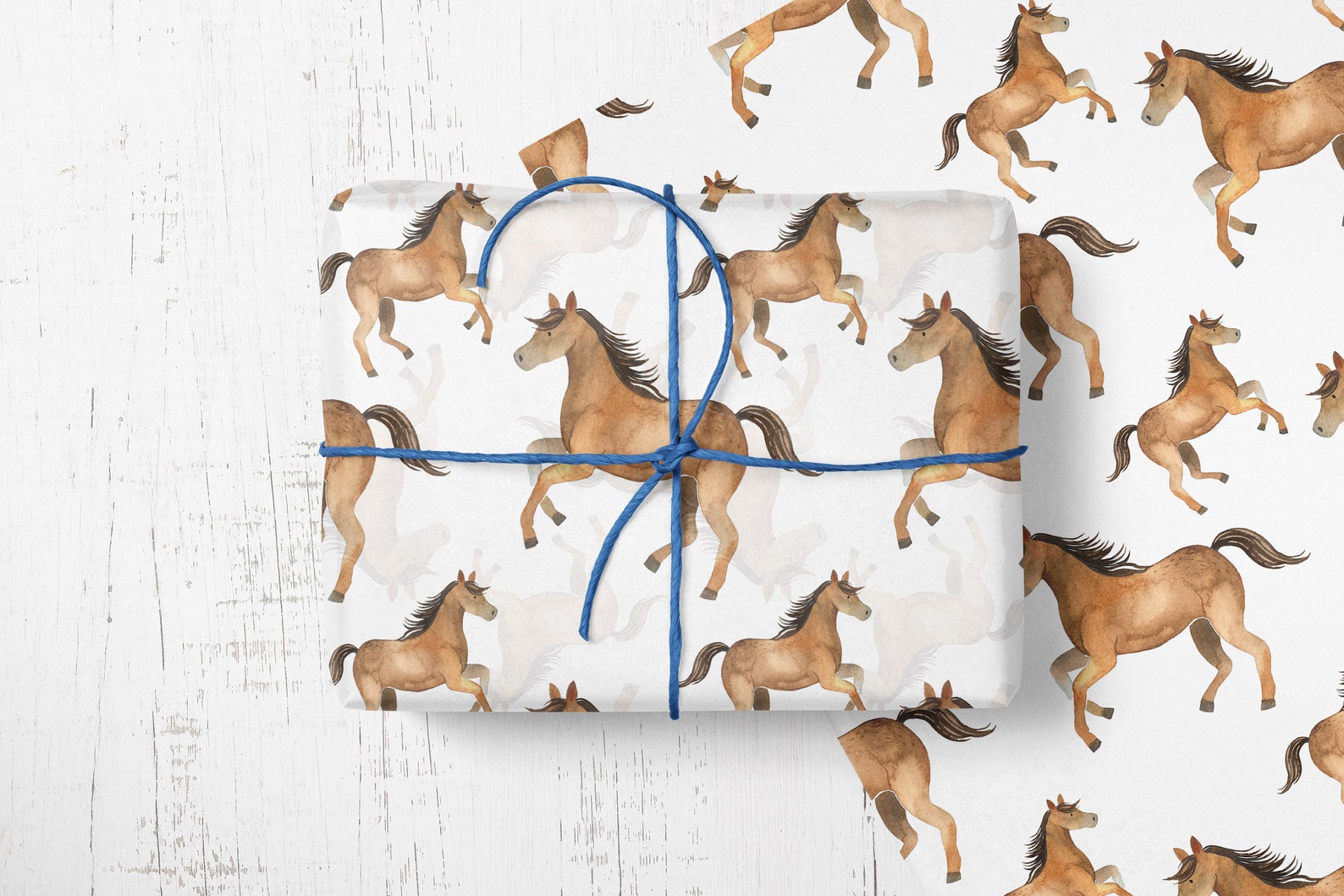 Horse Wrapping Paper Horse Gift Wrap Pony Gift Wrapping Etsy
