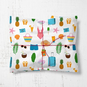 Papel de regalo para vacaciones, papel de regalo para maletas, papel colorido y divertido, papel de regalo de lujo, papel de encuadernación para forro de cajón