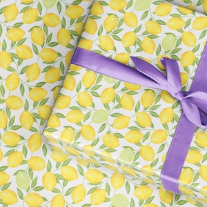 Wrapping Paper Roll,  Lemon wrapping paper gift wrap, Fruit wrapping paper gift wrap, Mother’s Day wrapping paper