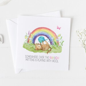 Carte commémorative d'animal de compagnie de chat. Cadeau commémoratif pour votre animal de compagnie v5