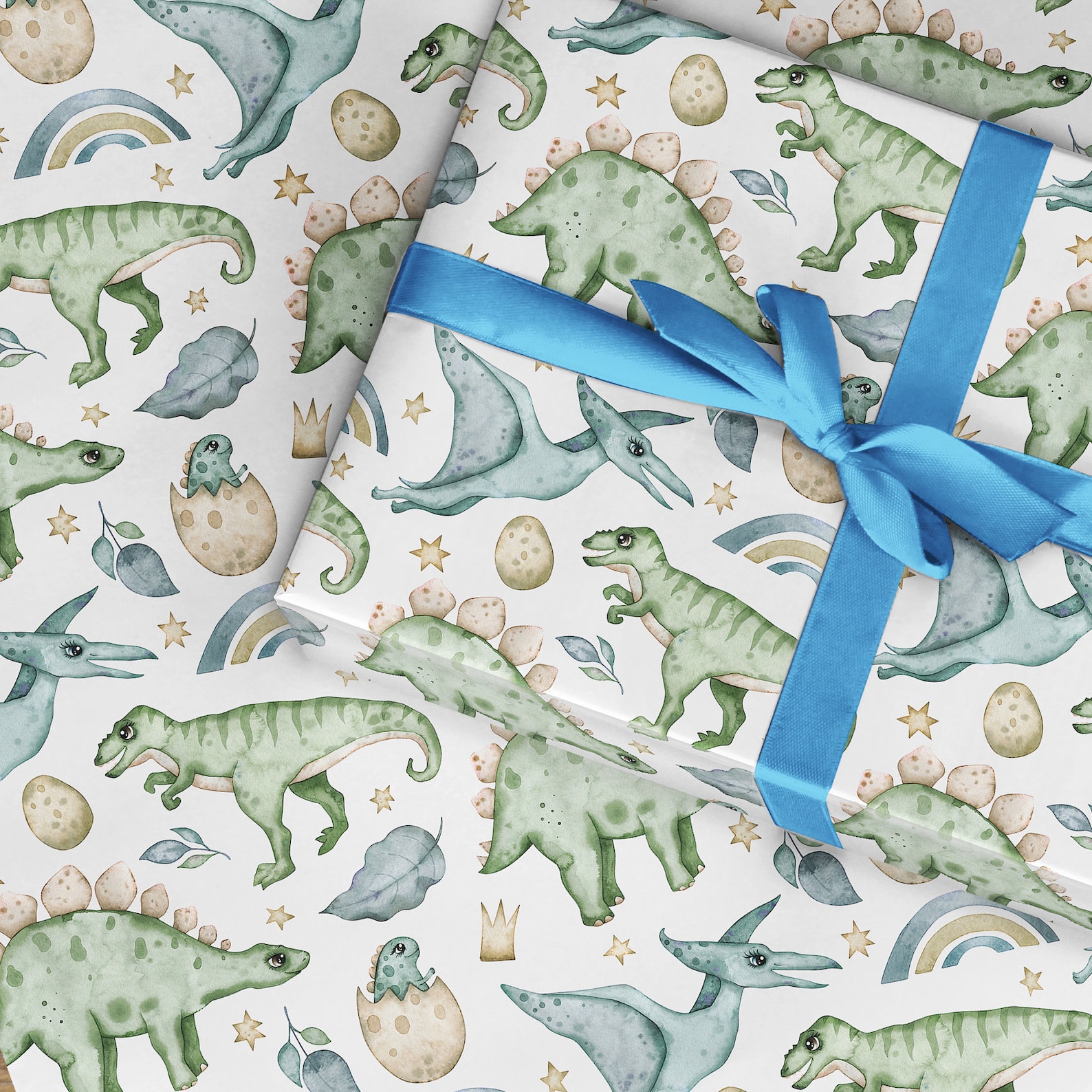Dinosaur Wrapping Paper Dino Gift Wrap Kids Wrapping Paper Etsy