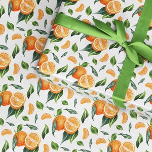 Wrapping Paper Roll,  Oranges tropical