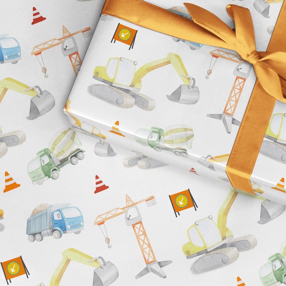 Wrapping Paper Paper, Party & Kids Personalised Builder Construction