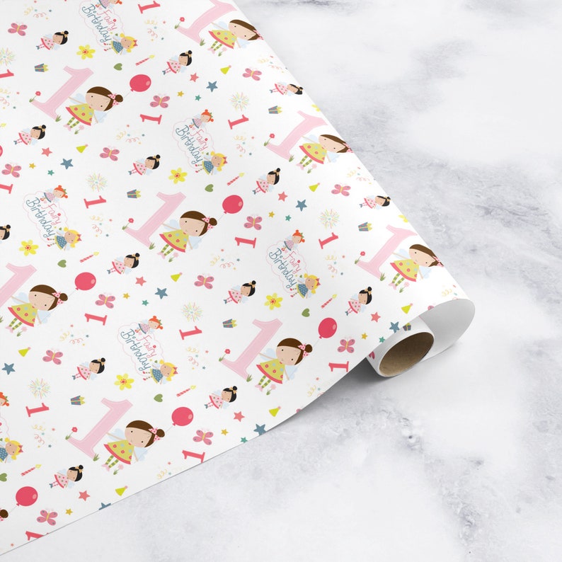 Bunny Floral Baby Gift Wrap, Whimsical Nursery Paper image 6