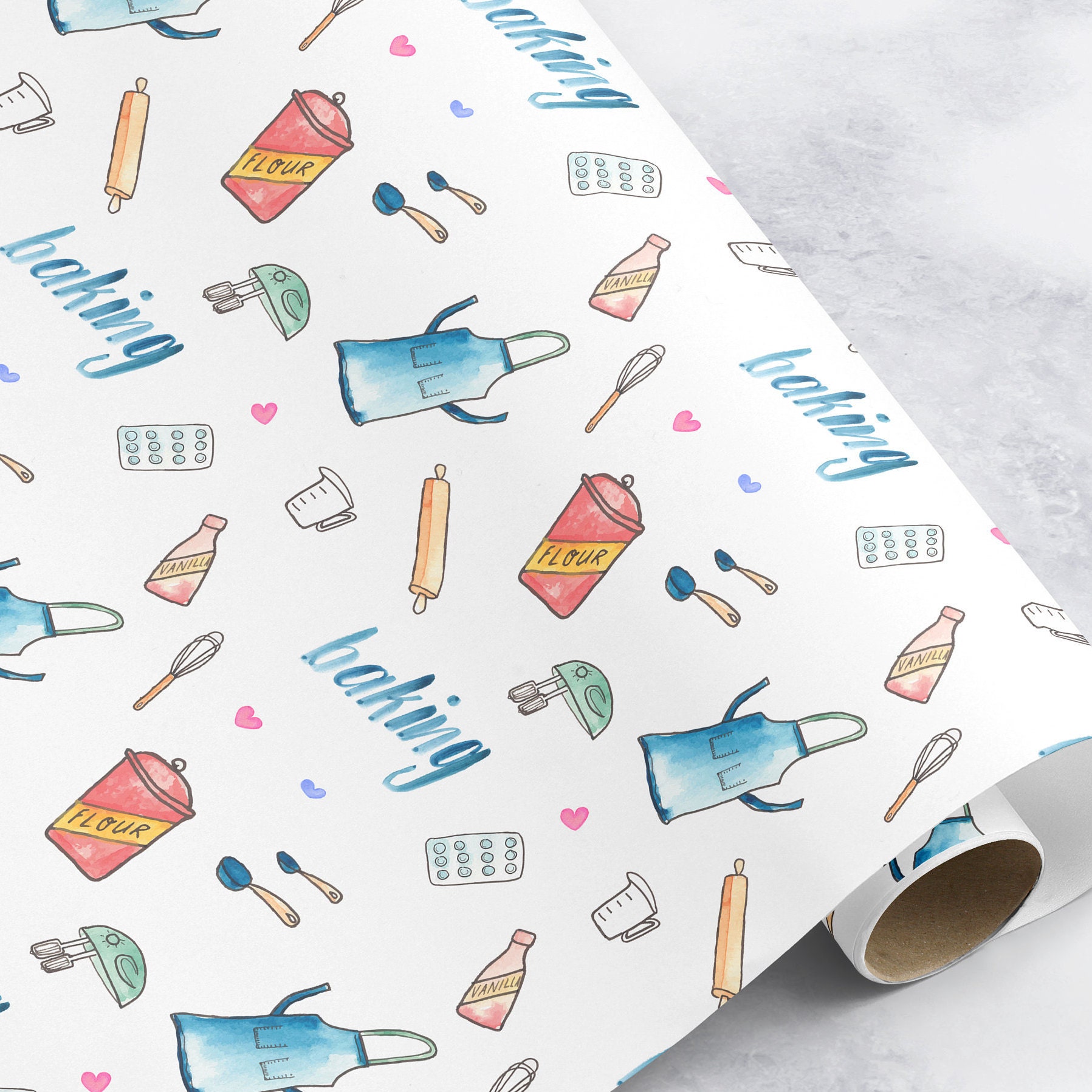 Wrapping Paper Roll, Baking wrapping paper gift wrap, cooking cake